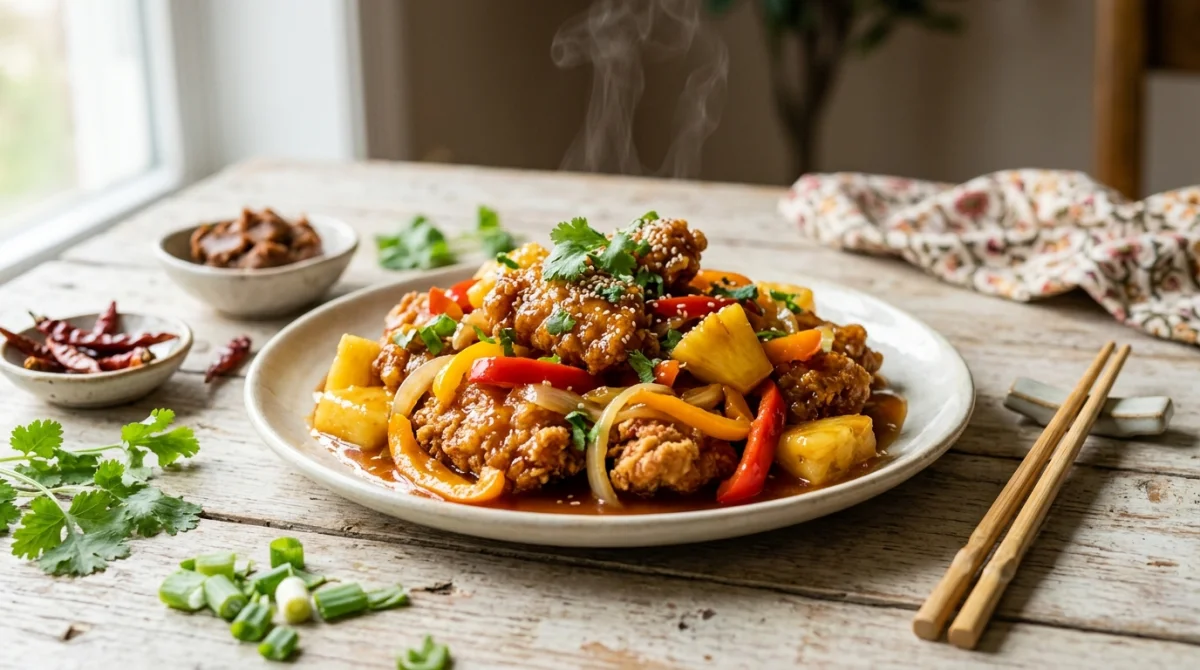 Recette authentique du poulet aigre doux thaï