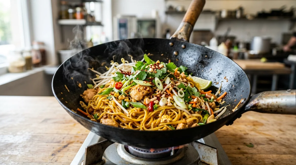 Réussir des nouilles thaïes sautées à la sauce épicée