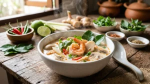 Tom kha kai, la recette thaïe au lait de coco